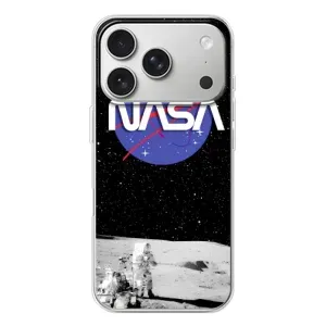 Силіконовый бампер з принтом "Наса" на iPhone 17 Pro (Nasa на місяці)