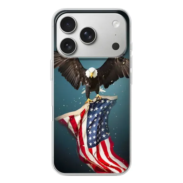 Чехол с рисунком «Орел и флаг» для iPhone 17 Pro Чехол с рисунком «Орел и флаг» для iPhone 17 Pro