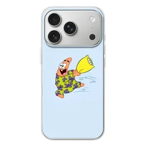 Чехлы с Патриком на iPhone 17 Pro (Патрик с подушкой)