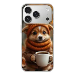 Друкований чохол 'Звірята з кавою' для iPhone 17 Pro (Песик з кавою)