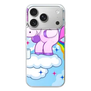 Чехол Unicorn на iPhone 17 Pro (Радуга единорожка)