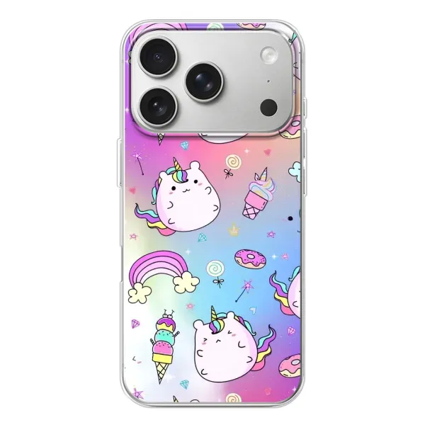 Чехол с рисунком «Радуга и Единорог» для iPhone 17 Pro Чехол с рисунком «Радуга и Единорог» для iPhone 17 Pro