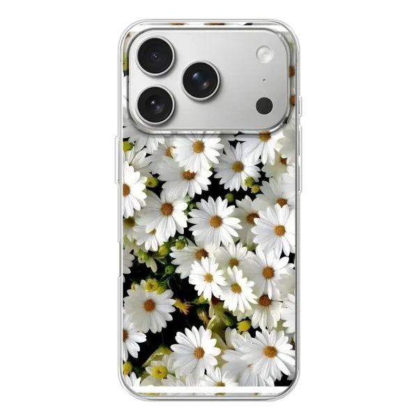 Чехол с рисунком «Рамка в ромашках» для iPhone 17 Pro Чехол с рисунком «Рамка в ромашках» для iPhone 17 Pro