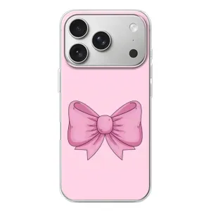 Чохол банти для iPhone 17 Pro (Рожевий бантик)