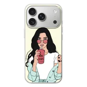 Силіконовый Чохол на iPhone 17 Pro з картинкой Модных девушек (З напоєм)