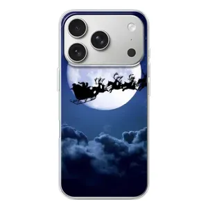 Чехол Санта Клаус для iPhone 17 Pro (Санта - луна)