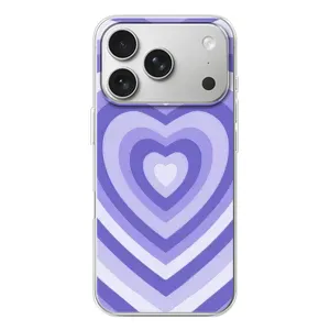 Чохли з тематикою "Маленькі Сердчеки" на iPhone 17 Pro (Серце фіолет)