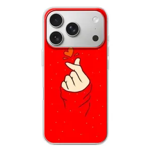 Чохол (Знак сердечка) для iPhone 17 Pro (Сердечко на червоному)
