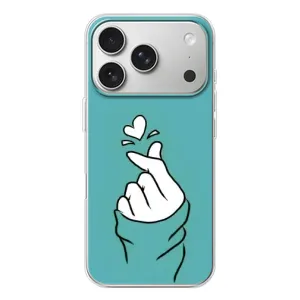 Чохол (Знак сердечка) для iPhone 17 Pro (Сердечко на бірюзовому)