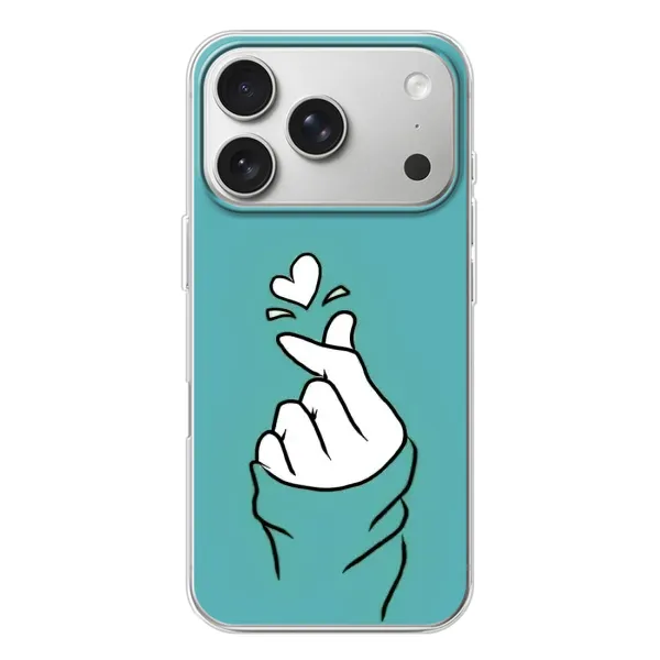 Чехол с рисунком «Сердечко на бирюзовом» для iPhone 17 Pro Чехол с рисунком «Сердечко на бирюзовом» для iPhone 17 Pro
