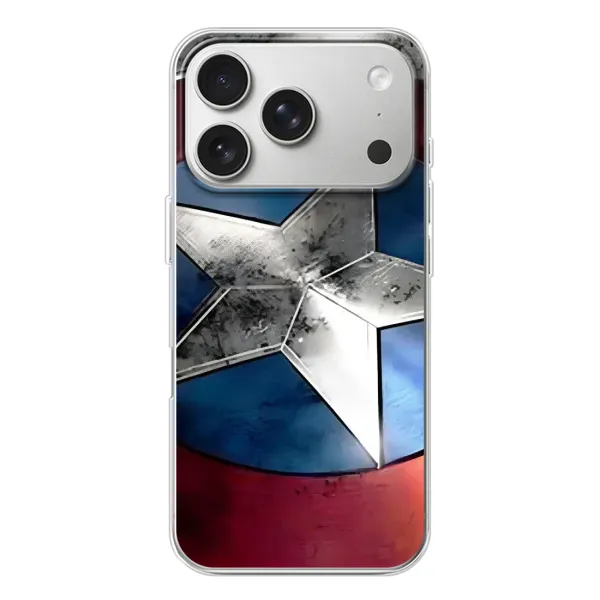 Чохол з малюнком «Щит Капітана Америки» для iPhone 17 Pro Чохол з малюнком «Щит Капітана Америки» для iPhone 17 Pro