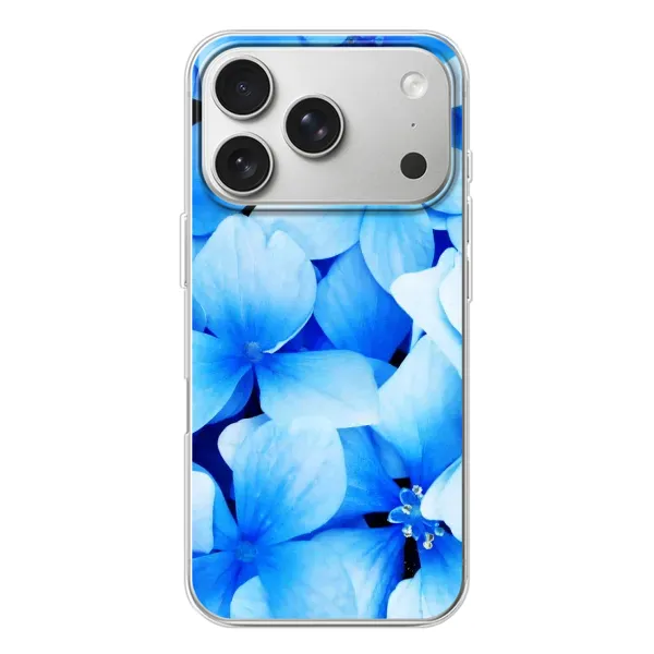 Чехол с рисунком «Синие цветы» для iPhone 17 Pro Чехол с рисунком «Синие цветы» для iPhone 17 Pro