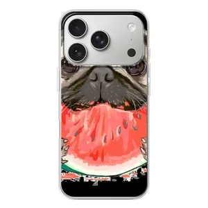 Чохол (ТПУ) Милі песики для iPhone 17 Pro (Смішний Мопс)