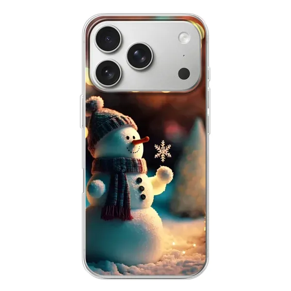 Чехол с рисунком «Снеговик праздничный» для iPhone 17 Pro