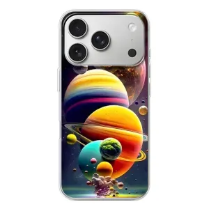 Чохол (ТПУ) з планетами на iPhone 17 Pro (Сонячна система)