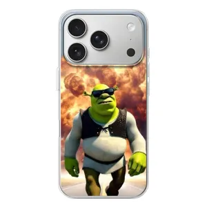 Печатный чехол с принтом Шрек для iPhone 17 Pro (Эпичный взрыв Шрек)