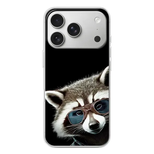 Чехол с рисунком «Стильный Енот» для iPhone 17 Pro Чехол с рисунком «Стильный Енот» для iPhone 17 Pro