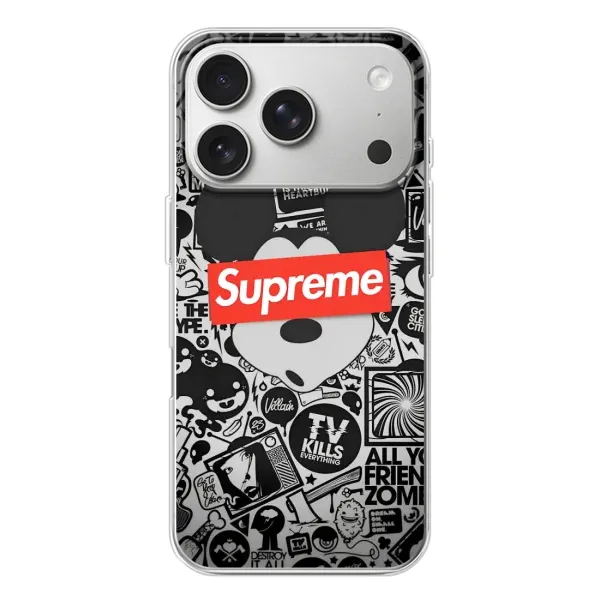 Чехол с рисунком «Supreme Маус» для iPhone 17 Pro Чехол с рисунком «Supreme Маус» для iPhone 17 Pro