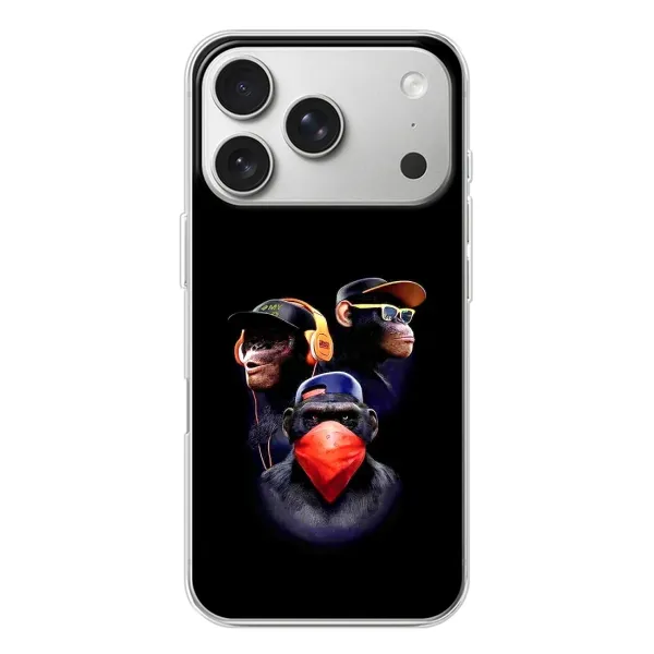 Чехол с рисунком «Три обезьяны» для iPhone 17 Pro