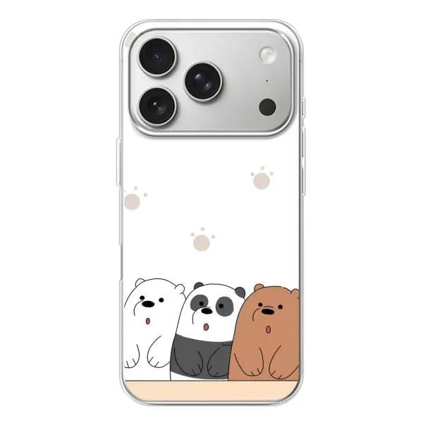 Чехол с рисунком «Удивленные медвеженки» для iPhone 17 Pro Чехол с рисунком «Удивленные медвеженки» для iPhone 17 Pro