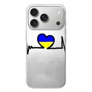 Силиконовый Чехол на iPhone 17 Pro (Я-Украина) (Украинская кардиограмма)