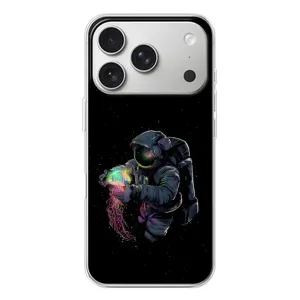 Силіконовый Чохол з принтом "Космонавти" на iPhone 17 Pro (В руках земля)