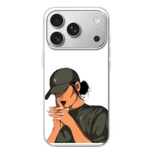 Силіконовый Чохол на iPhone 17 Pro з картинкой Модных девушек (У зеленому)