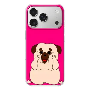 Чохол (ТПУ) Милі песики для iPhone 17 Pro (Веселий Мопсік)