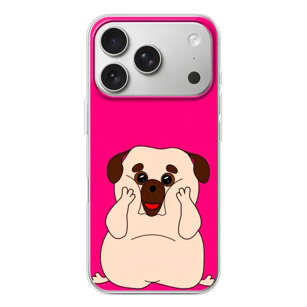 Чехол с рисунком «Веселый Мопсик» для iPhone 17 Pro Чехол с рисунком «Веселый Мопсик» для iPhone 17 Pro