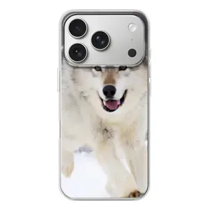 Чохол з Вовком на iPhone 17 Pro (Вовк біжить по снігу)