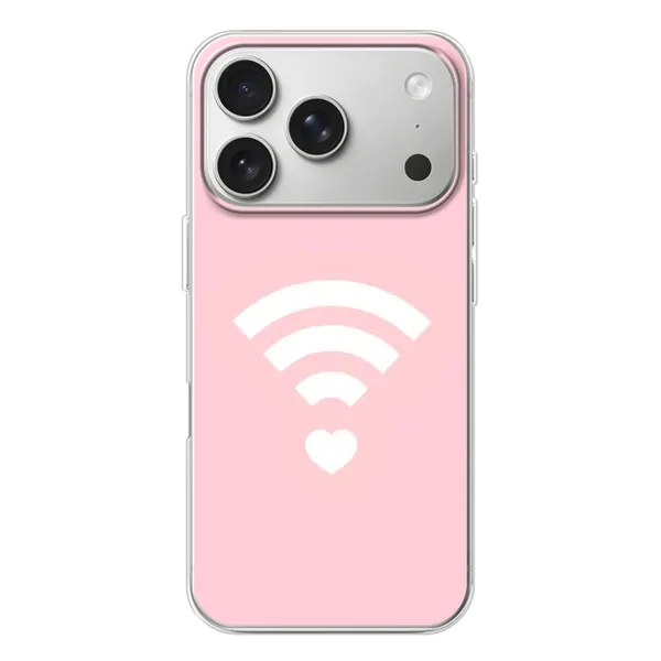 Чехол с рисунком «WiFi Love» для iPhone 17 Pro Чехол с рисунком «WiFi Love» для iPhone 17 Pro