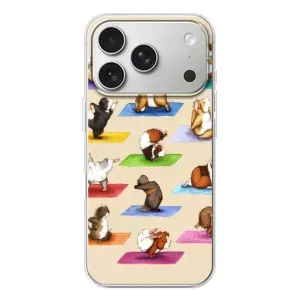 Чехол с Прикольным принтом на iPhone 17 Pro (Ёга свинок)