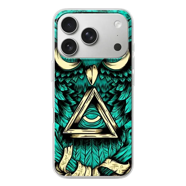 Чехол с рисунком «Зеленая сова» для iPhone 17 Pro Чехол с рисунком «Зеленая сова» для iPhone 17 Pro
