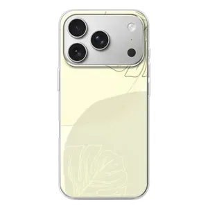 Чехол цветочный дизайн для iPhone 17 Pro (Зелёный фон)