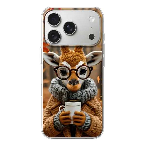 Чехол с рисунком «Жираф с кофе» для iPhone 17 Pro Чехол с рисунком «Жираф с кофе» для iPhone 17 Pro