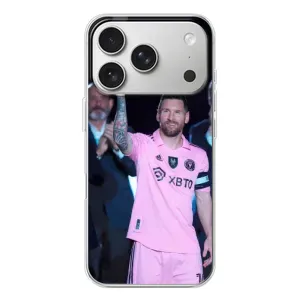 Чохли Лео Мессі в Маямі на iPhone 17 Pro (Золотий м'яч Мессі)