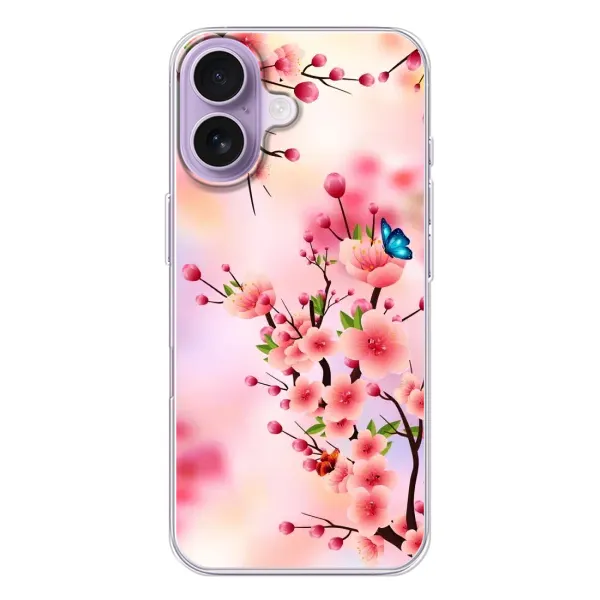 Чехол с рисунком «Бабочки на сакуре» для iPhone 17 Чехол с рисунком «Бабочки на сакуре» для iPhone 17