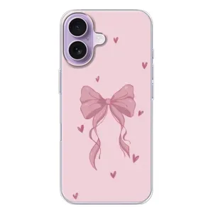 Чехол банты для iPhone 17 (Бант на розовом)