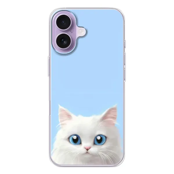 Чехол с рисунком «Белый кот» для iPhone 17