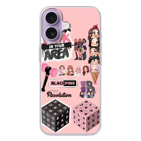 Чехол с рисунком «BLACK PINK коллаж» для iPhone 17