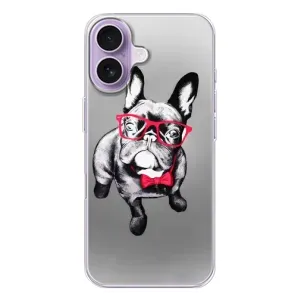 Чохол (ТПУ) Милі песики для iPhone 17 (Бульдог в окулярах)