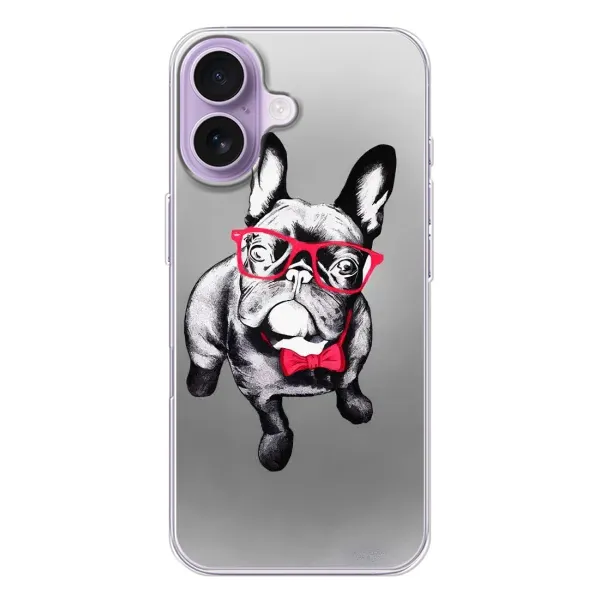 Чехол с рисунком «Бульдог в очках» для iPhone 17 Чехол с рисунком «Бульдог в очках» для iPhone 17