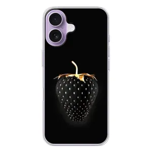 Чехол с изображением вкусной еды для iPhone 17 (Чёрная клубника)