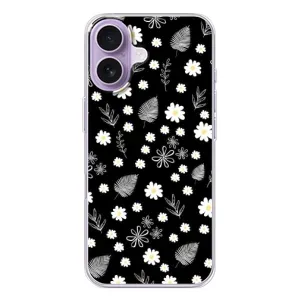 Чохли з тематикою "КВІТИ" на iPhone 17 (цвітіння на чорному)