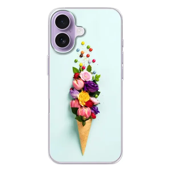 Чехол с рисунком «Цветок-мороженное» для iPhone 17 Чехол с рисунком «Цветок-мороженное» для iPhone 17
