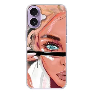 Силиконовый Чехол на iPhone 17 с картинкой Стильных Девушек (Девушка и ресницы)