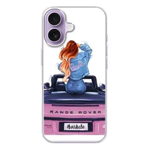 Силиконовый Чехол на iPhone 17 с картинкой Стильных Девушек (Девушка на машине)