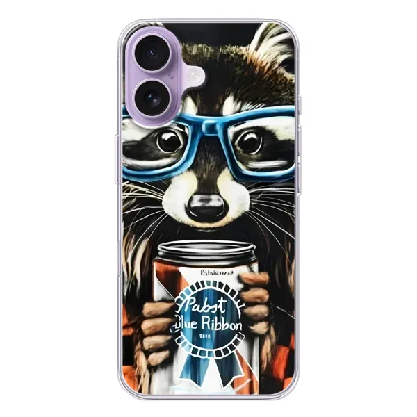 Чехол с рисунком «Енот в очках» для iPhone 17 Чехол с рисунком «Енот в очках» для iPhone 17