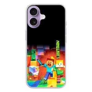 Чехлы для iPhone 17 (Персонажи Майн Крафт) (Герой Майнкрафт)