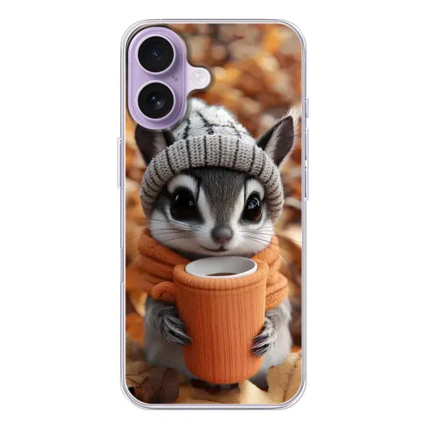 Чехол с рисунком «Грызунчик с кофе» для iPhone 17 Чехол с рисунком «Грызунчик с кофе» для iPhone 17